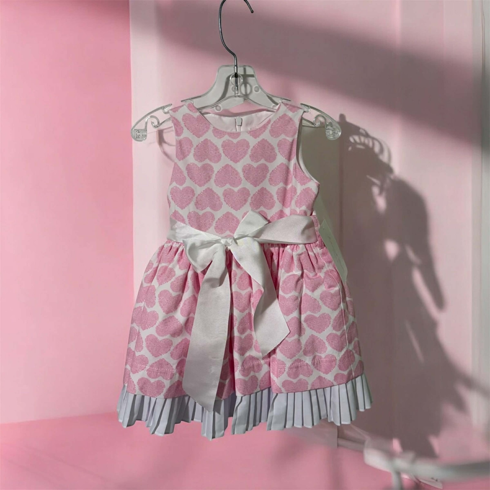 Mademoiselle Charlotte Couture Size 2 Toddler Girl's Heart Summer Pink Dress — image 2 of 7